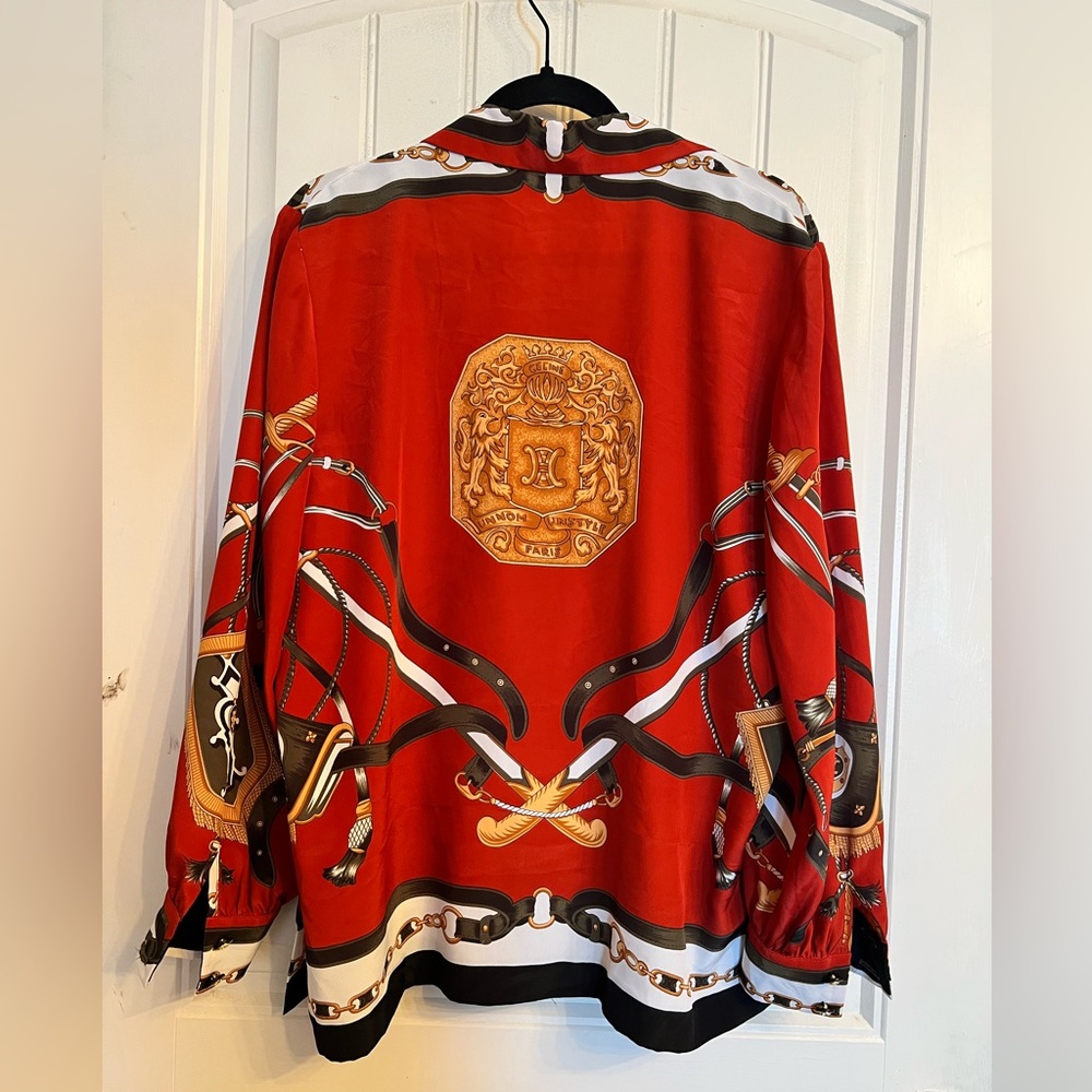 Vintage Studio Collection Blouse made from Celine Scarf - Vintage